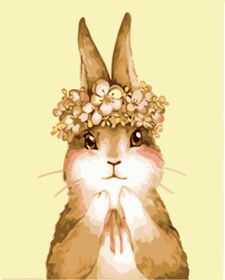 

Cute Rabbit – Paint By Numbers - 40*50CM, 501 Original
