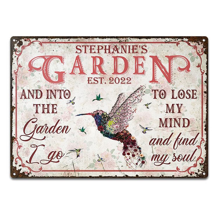 Pink Floral Art Where I Can Lose Myself Gardening - Vintage Tin Signs/Wooden Signs - 7.9x11.8in & 11.8x15.7in