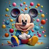 (Multi-Style) Disney Mickey Minnie-Full Round Diamond Painting 30*30cm