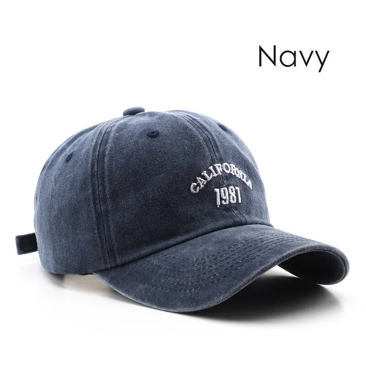 Baseball Cap For Women Men Retro Washed Cotton 1987 Embroidered Hat Summer Sun Caps Snapback Hats Unisex
