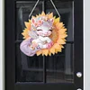Diamond Painting Single-Side Unicorn Sunflower Hanging Pendant for Office Decor