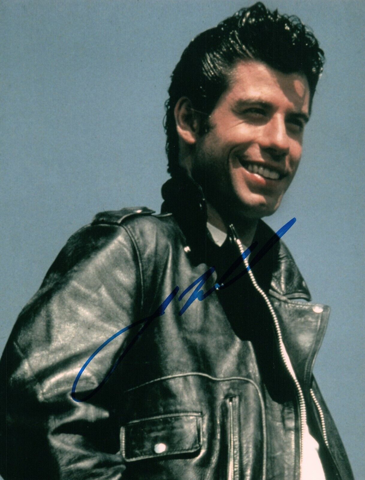 John Travolta Grease Danny Zuko Signed 8x10 Autographed Photo Poster painting COA Proof