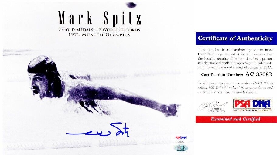 Mark Spitz Signed Olympic Swimming 8x10 Photo Poster painting - 11x OLYMPIC MEDALS + PSA/DNA COA