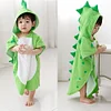Kids Infant Bathrobe Dinosaur Hooded  Girl Boy Ponchos Bath Beach Towel - honeylives