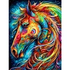 Colored Horse - 11CT Stamped Cross Stitch - 40*55cm - Animal
