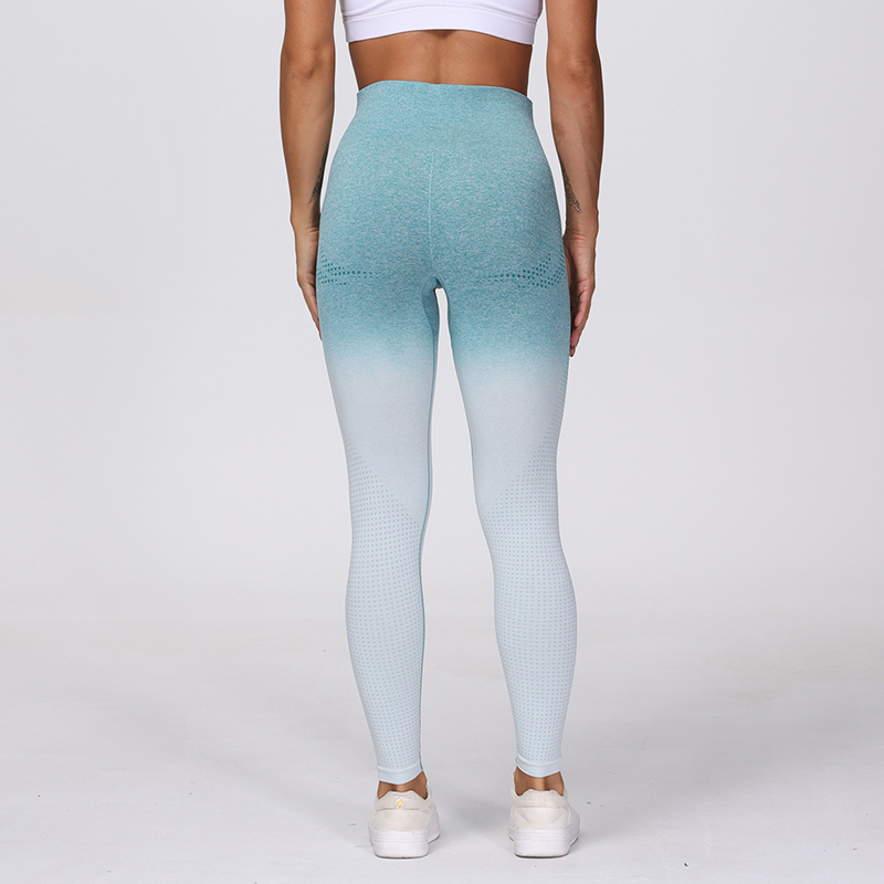 Women's High Waist Polka Dot Jacquard Weave Seamless Yoga Leggings