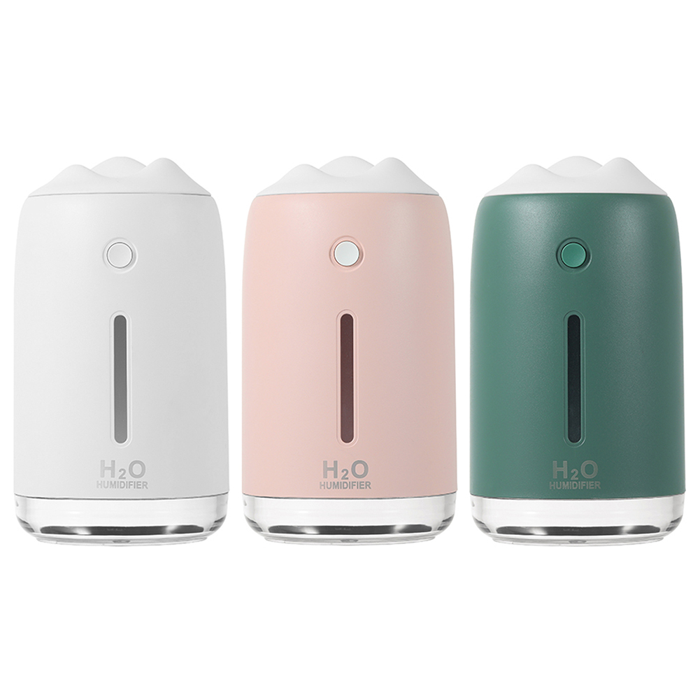 

310ml Mute Air Humidifier Mist Maker Spray Purifier with Color Night Light, Green, 501 Original