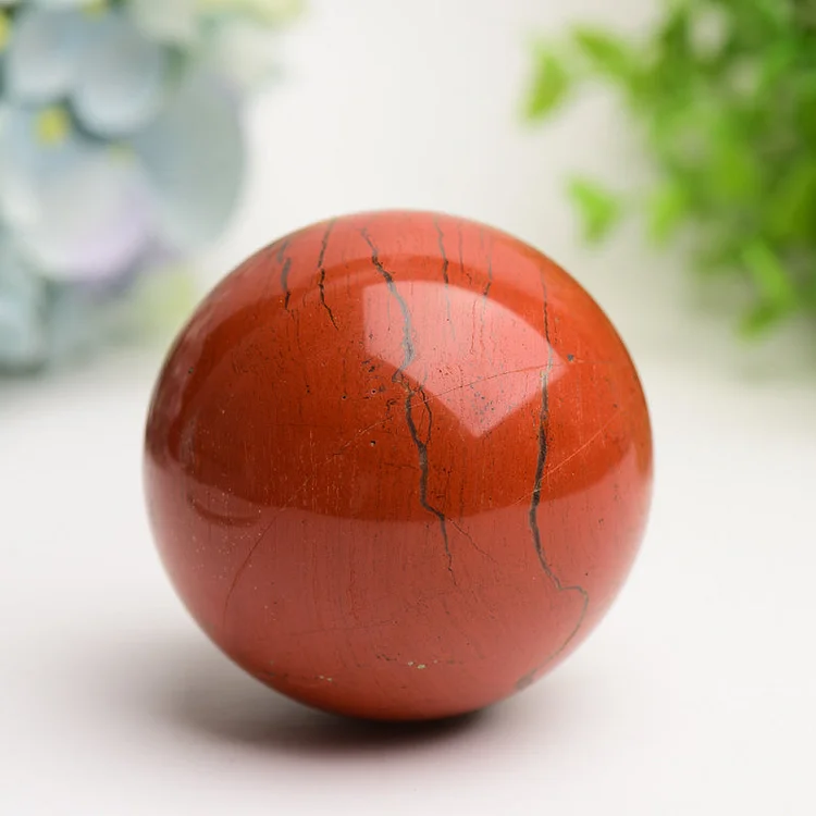2.5"-3.0" Red Jasper Crystal Sphere Bulk Crystal