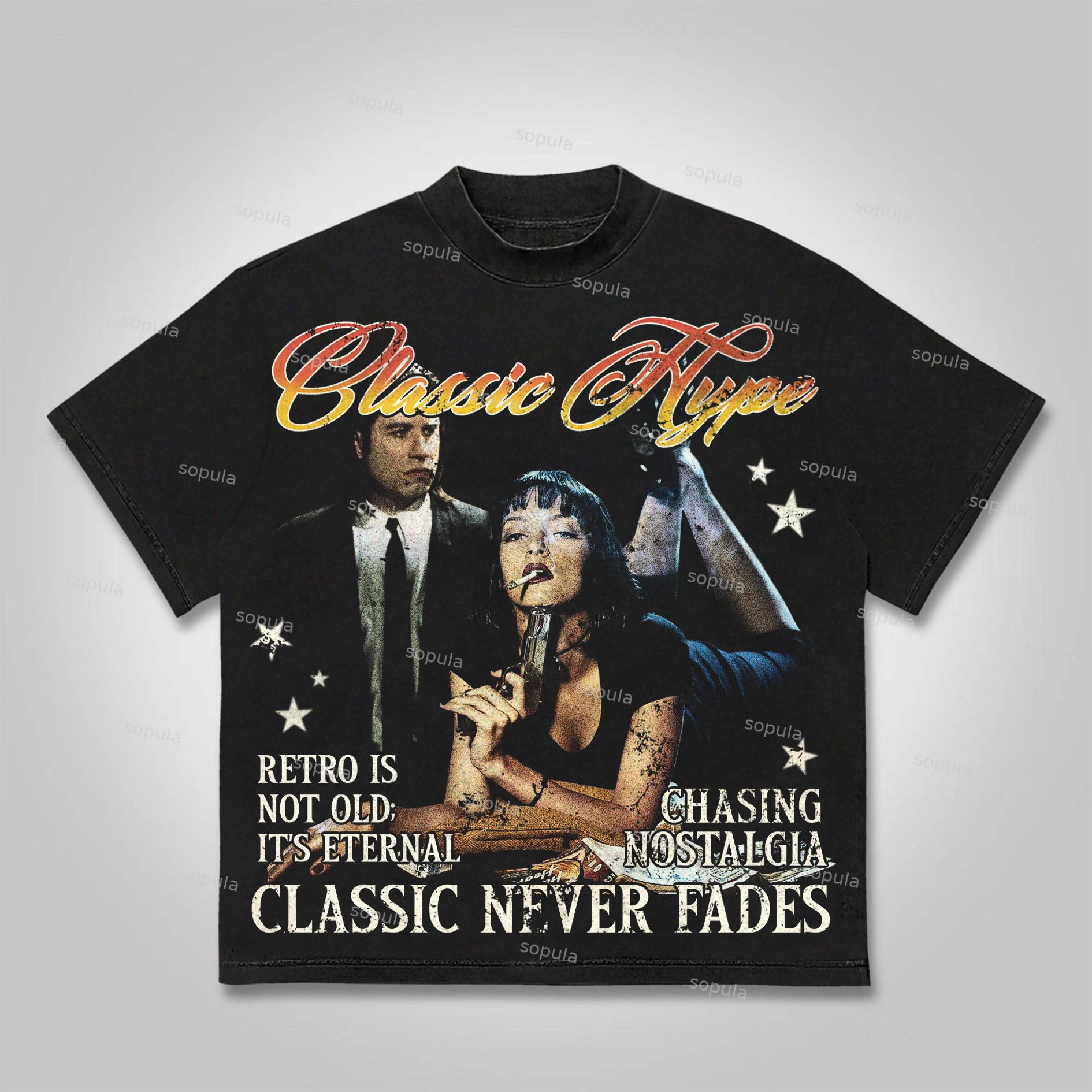 Sopula The Lowdown Revive The Classics Retro Graphics Cotton T-shirt
