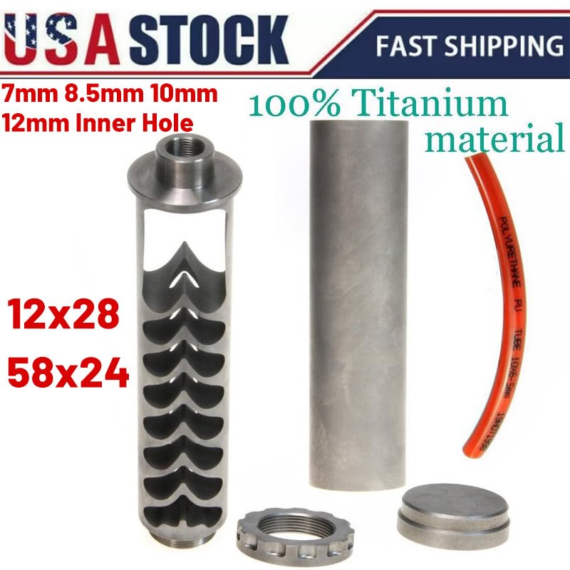 USA STOCK Fuel Filter Solvent Trap Titanium Material 6 Inches Spiral Monocore 7mm 8.5mm 10mm 12mm Inner Hole 1/2x28 5/8x24 for NAPA 4003 WIX 24003
