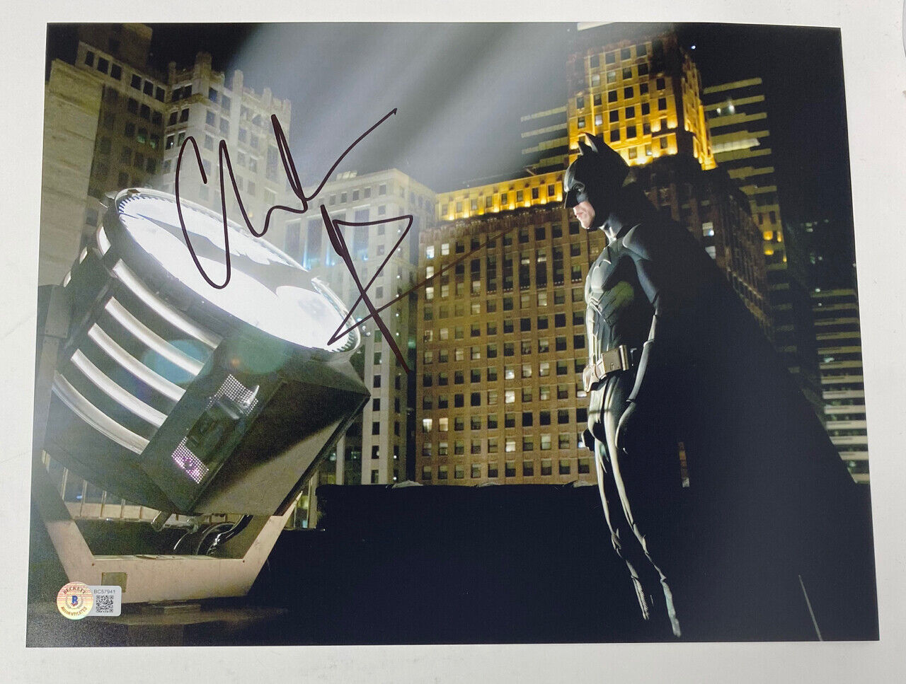 Christian Bale Signed Autographed 11x14 Photo Poster painting The Dark Knight Batman Beckett COA