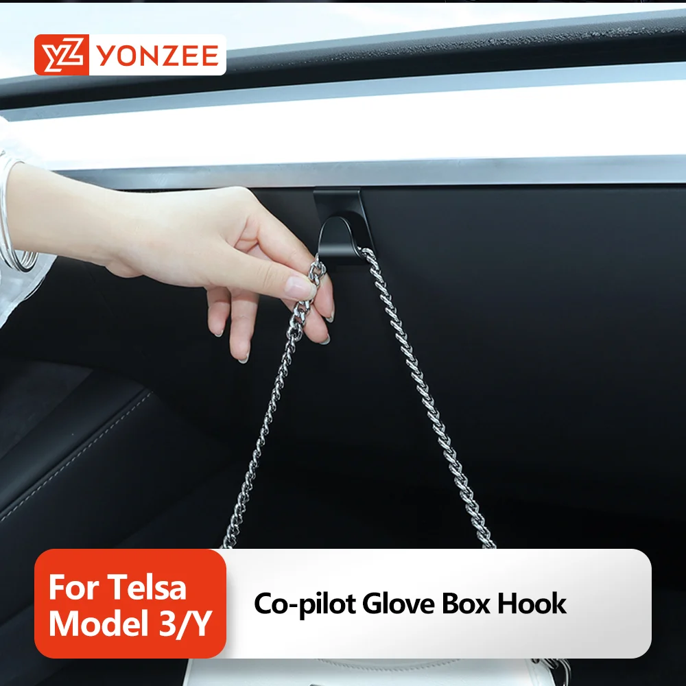 YONZEE Tesla Co-pilot Glove Box Hook For Tesla Model 3/Y