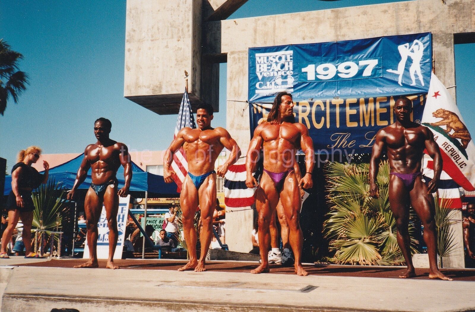 FOUND Photo Poster paintingGRAPH Color MUSCLE BEACH Bodybuilders VENICE CALIFORNIA 811 44 Y