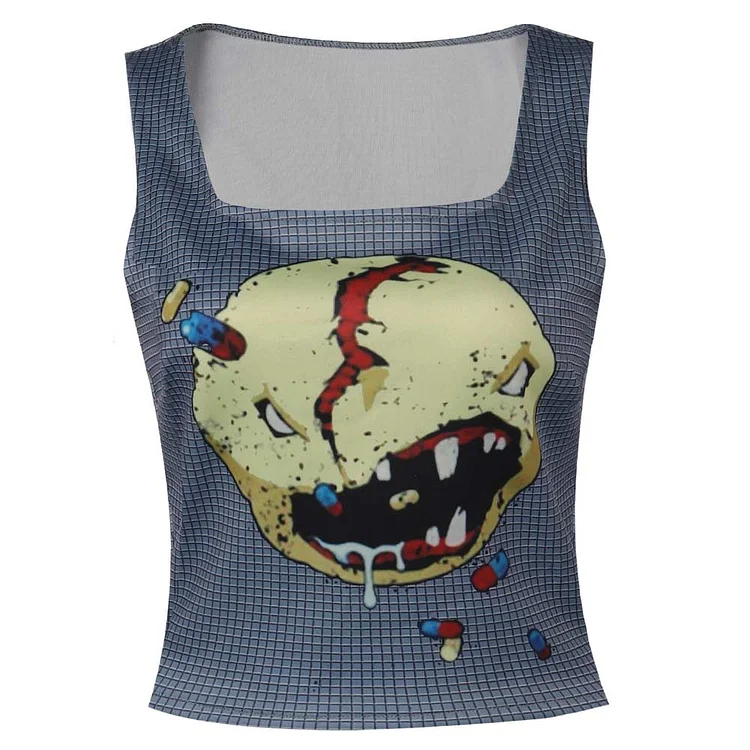 Cyberpunk 2077 V Blue Printed Shirt Outfits Cosplay Costume Halloween Suit