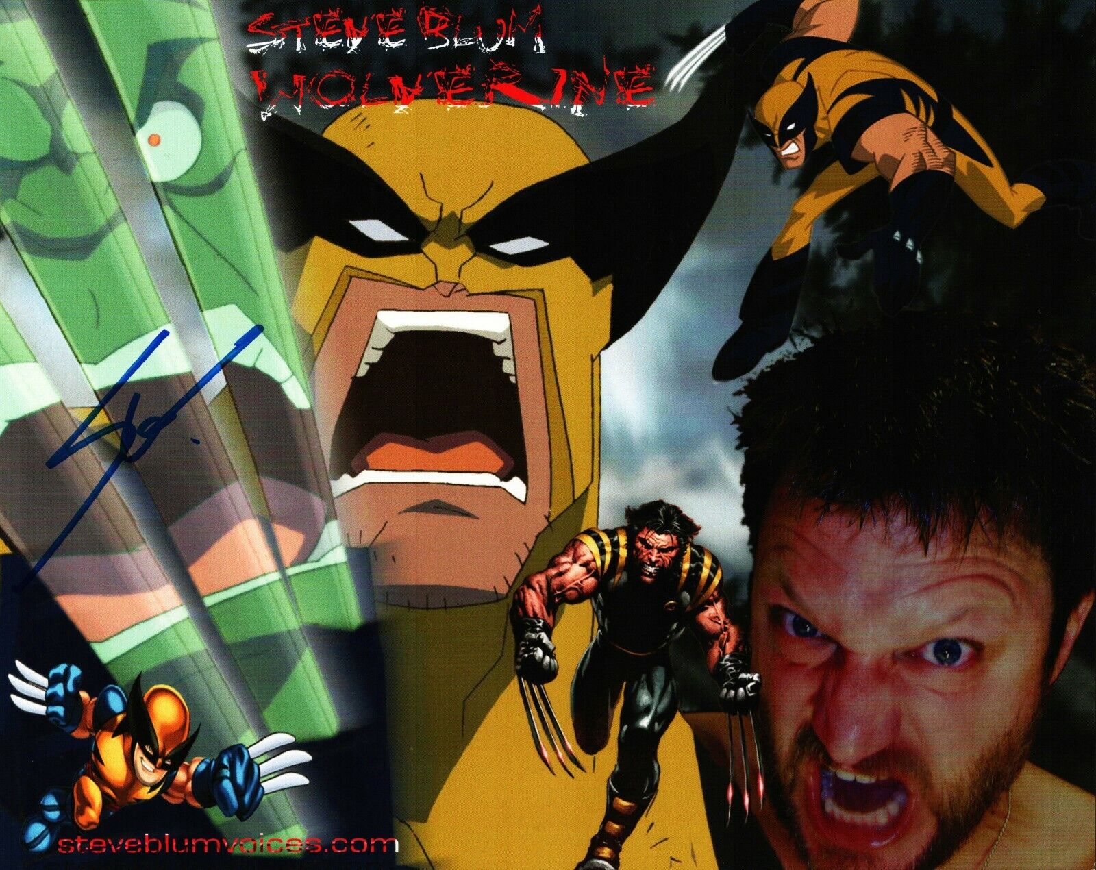 Marvel Wolverine 8x10 Photo Poster painting GalaxyCon COA Autographed Signed by Steve Blum