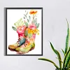 Diamond Painting -DIY Round Drill Flower Boots