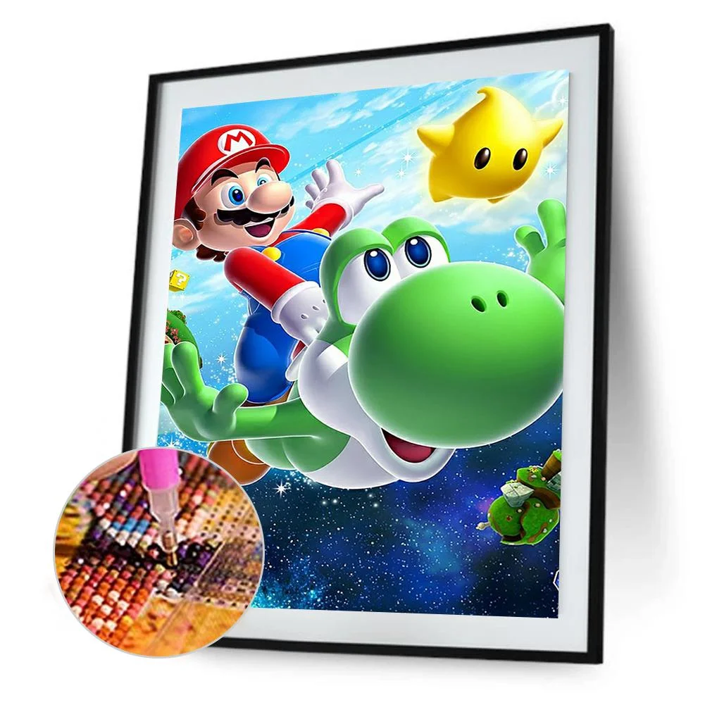 Diamond Painting - Full Round Drill - Mario(30*40cm)