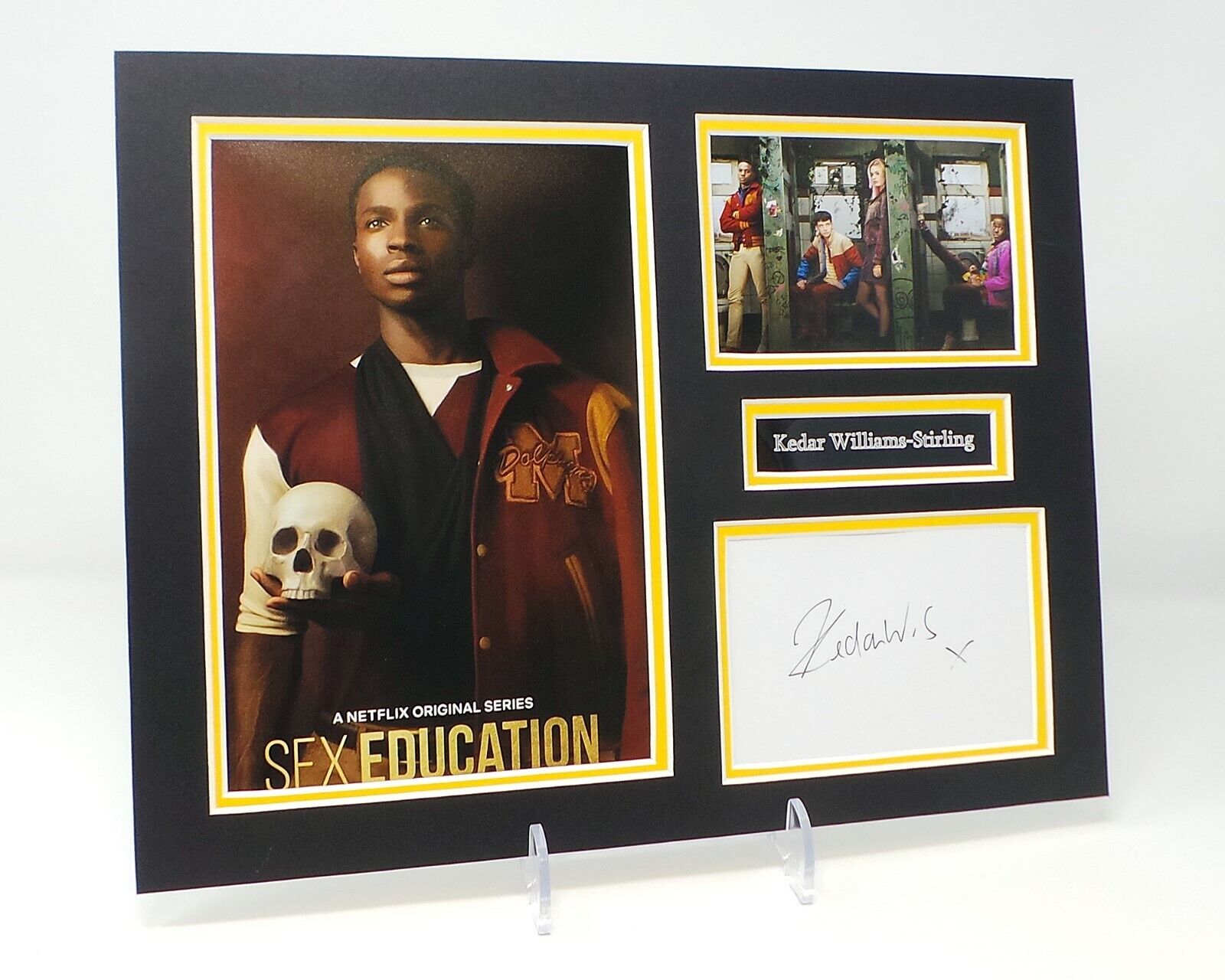 Kedar WILLIAMS-STIRLING Signed Mounted Photo Poster painting Display AFTAL Jackson Sex Education