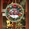 2D Flat DIY Xmas Wreath Diamond Art Pendant Double-Sided Diamond Painting Set
