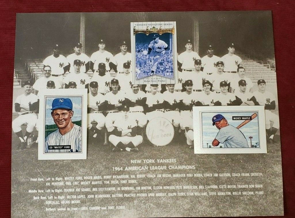 Baseball LOT 64 New York Yankees Team Pic Mickey Mantle Whitey Ford Ralph Terry