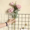 Blooming 3 Stems White Pink Roses Artificial Flower