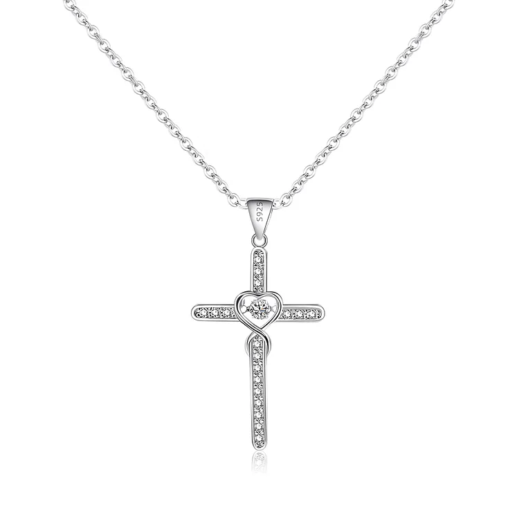 S925 I Pray that You are Safe Well and Happy Cross Beating Necklace