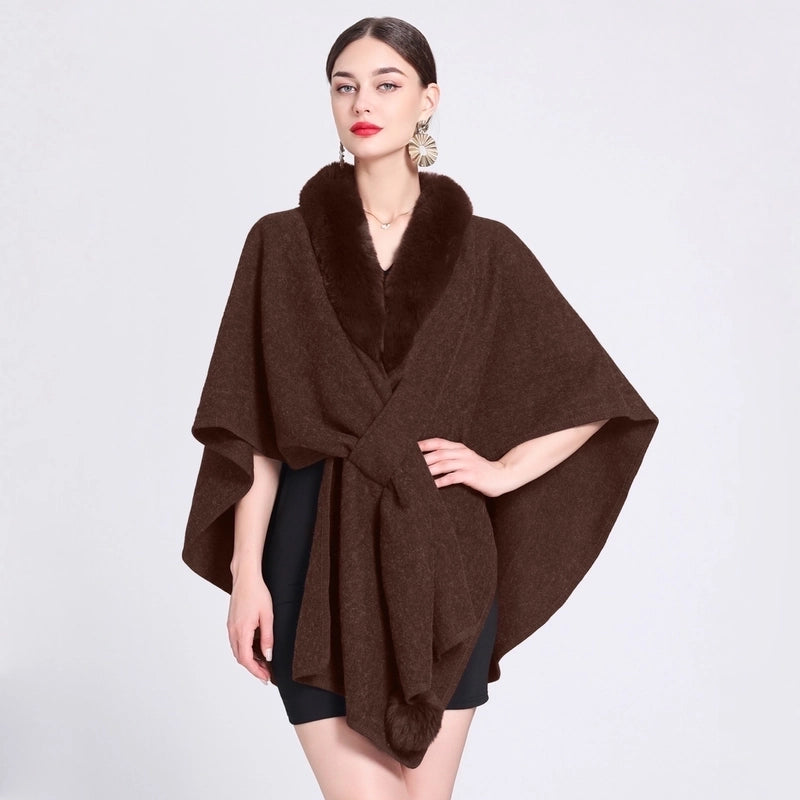 Women’s Minimalist Commute Solid Color Acrylic Fiber/artificial Wool Patchwork Shawl