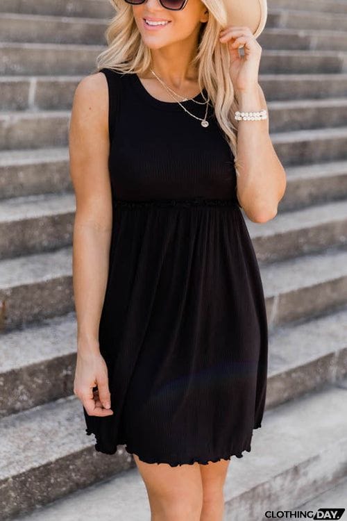 Ruffles Waist Tank Mini Dress