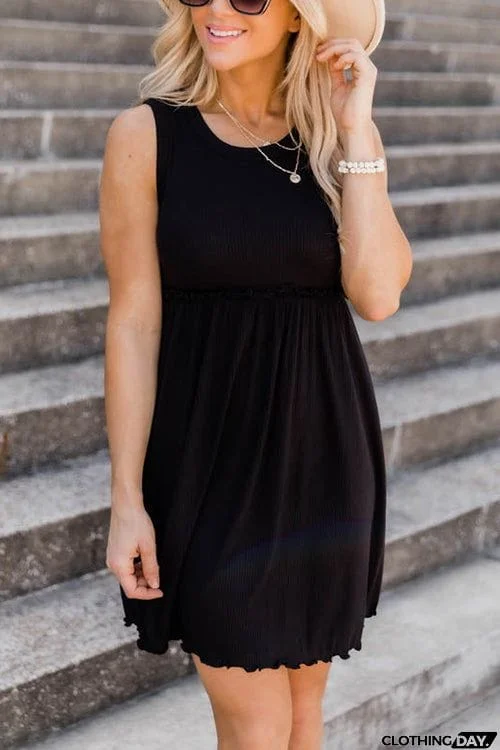 Ruffles Waist Tank Mini Dress