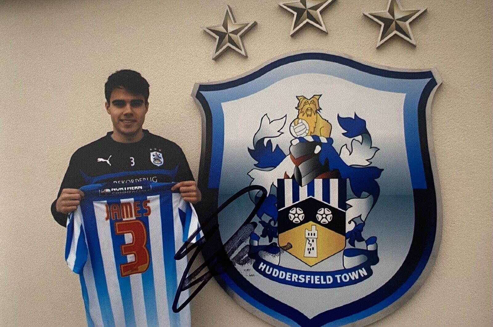 Reece James Genuine Hand Signed Huddersfield Town 6X4 Photo Poster painting