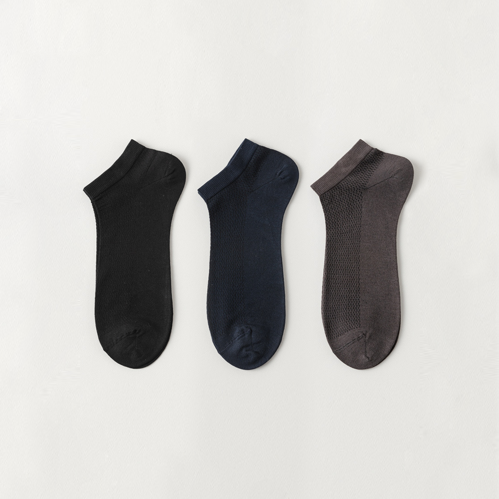 Silk Short-Cylinder Men's Socks 3-Pack For Summer REAL SILK LIFE