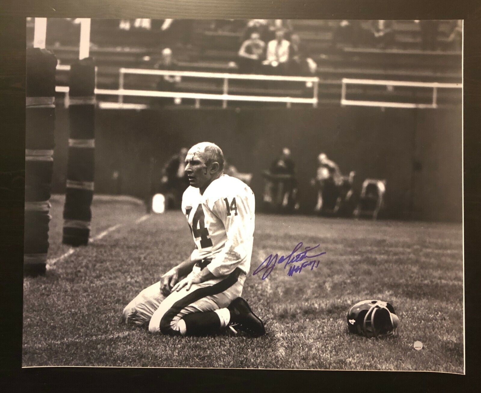 YA TITTLE SIGNED AUTOGRAPH 16X20 Photo Poster painting - BALTIMORE COLTS, HOF, ICONIC, STEINER