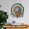 (US Only)Acrylic 2D Flat Indian Shield DIY Hanging Diamond Art Kits Wall Door Decoration