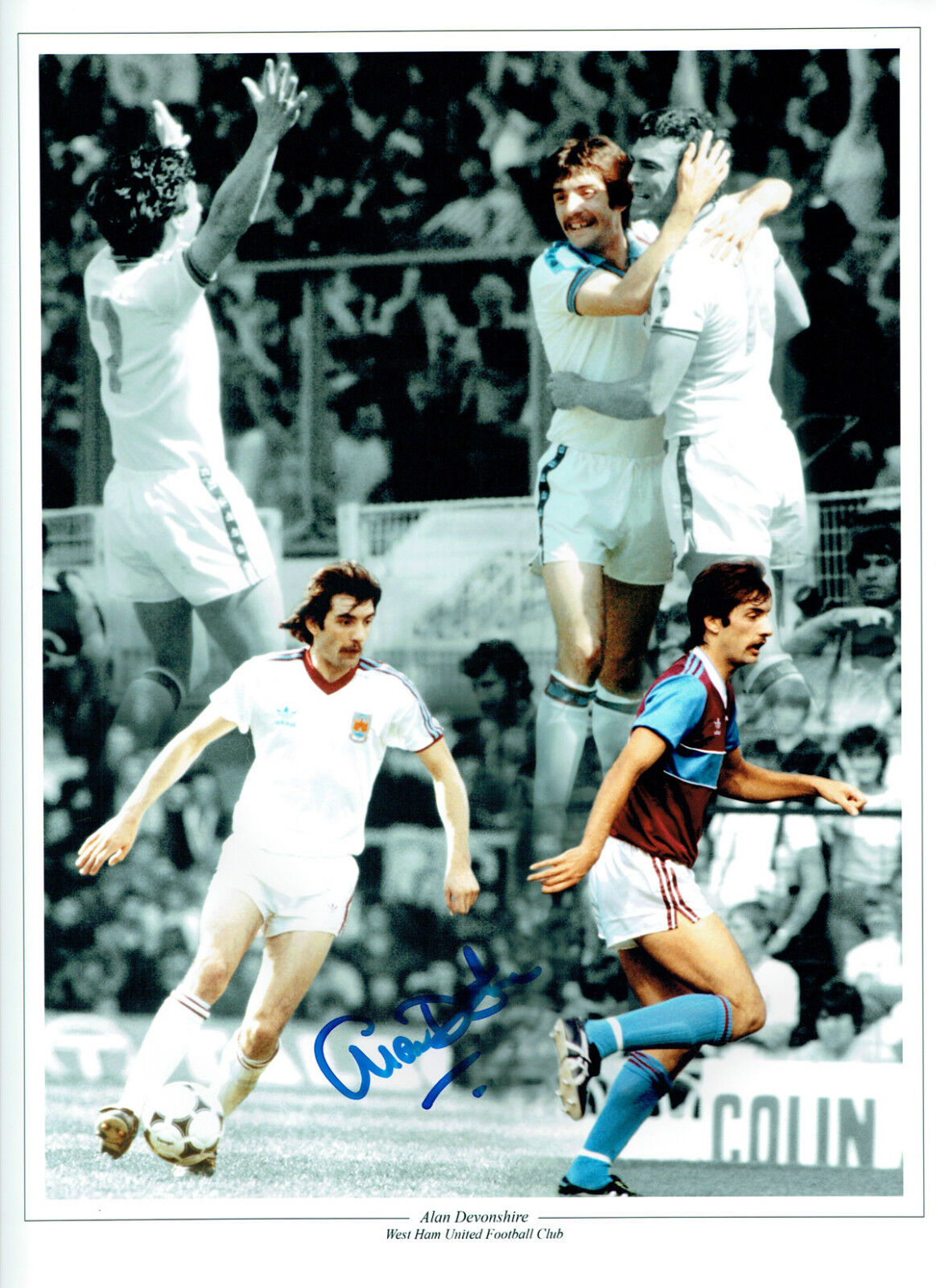 Alan DEVONSHIRE Signed Autograph 16x12 West Ham United Montage Photo Poster painting AFTAL COA