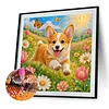 Diamond Painting -5D Full Round Drill Pembroke Welsh Corgi Puppy(40x40cm)