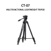 CT-07 Camera Tripod Shooting Special Telescopic Multi-function Lightweight Tripod With Quick Switch Vertical/Horizontal Mount, Adjustable Angle, Maximum Load 4 kg