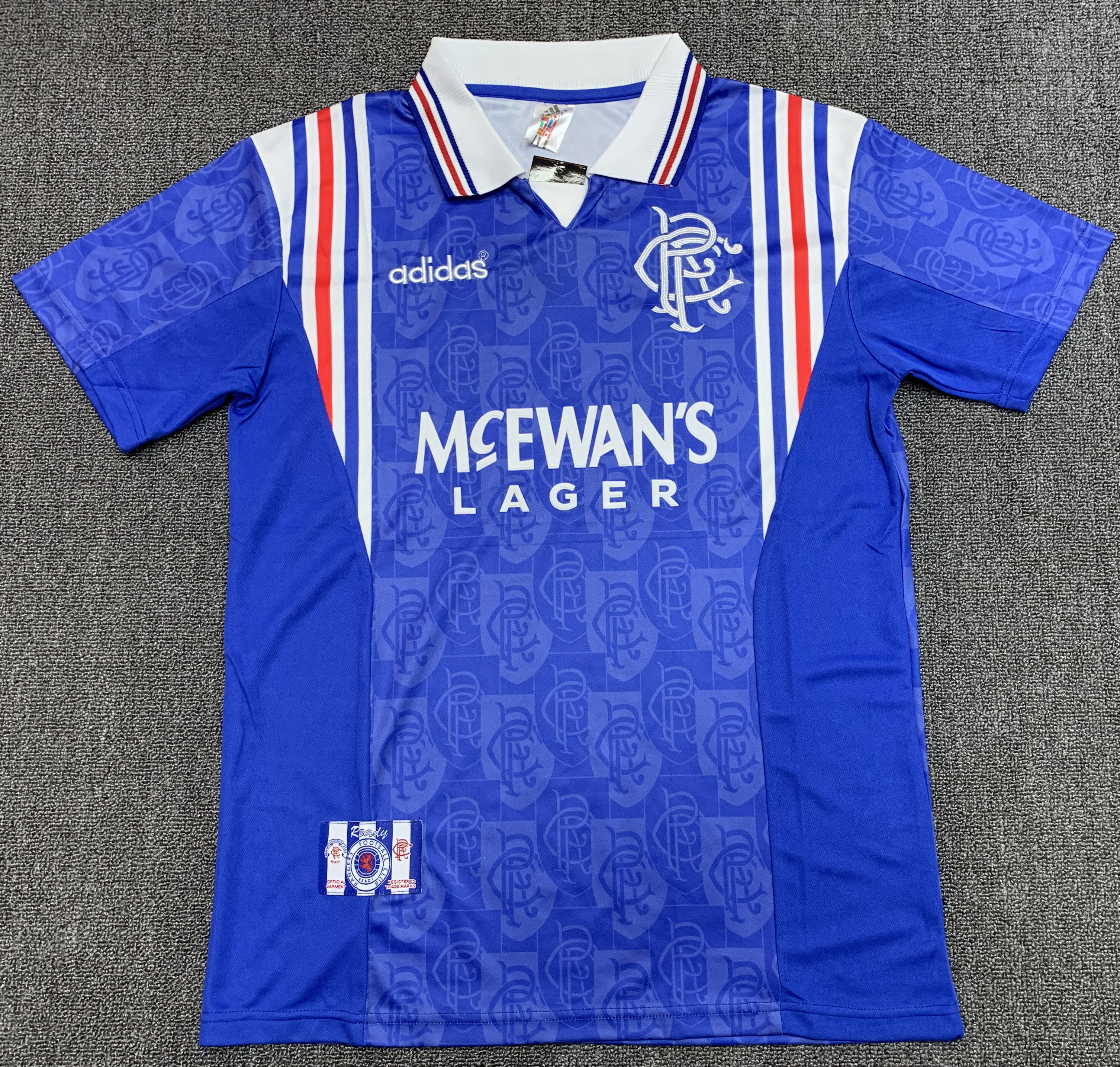 1996-1997 Retro Rangers Home Football Jersey