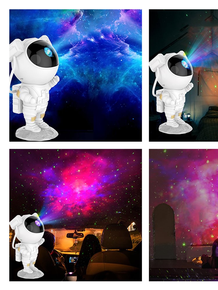 USB Astronaut Galaxy Starry Sky Projector Night Lights Bedroom Table Lamp