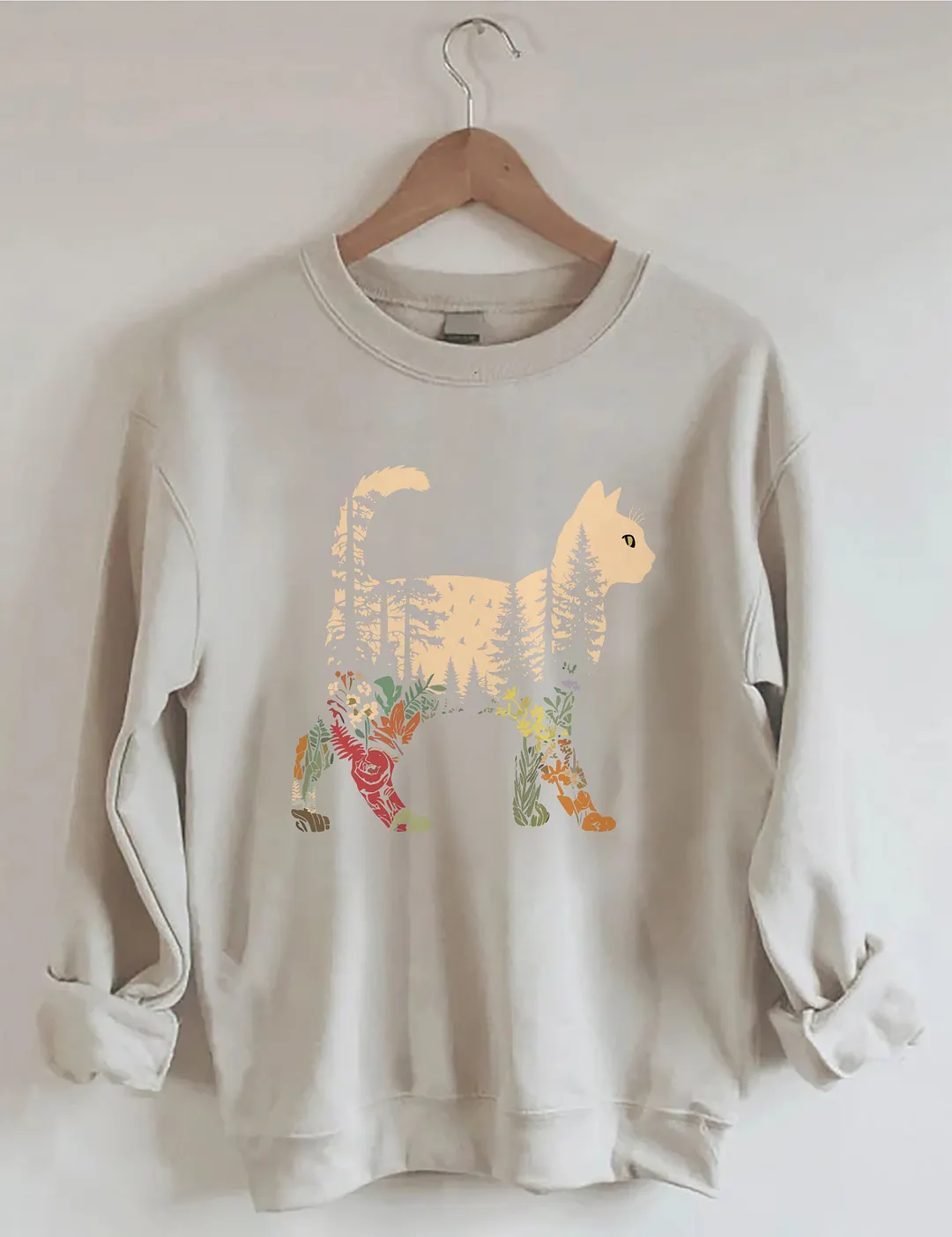 Boho Cat Plants Sweatshirt