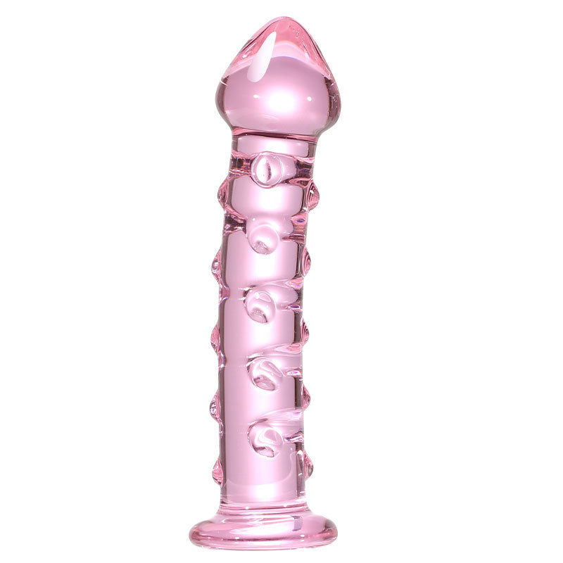 6.9 Inches Pink G Spot Glass Dildo Adult Sex Toys - Rose Toy