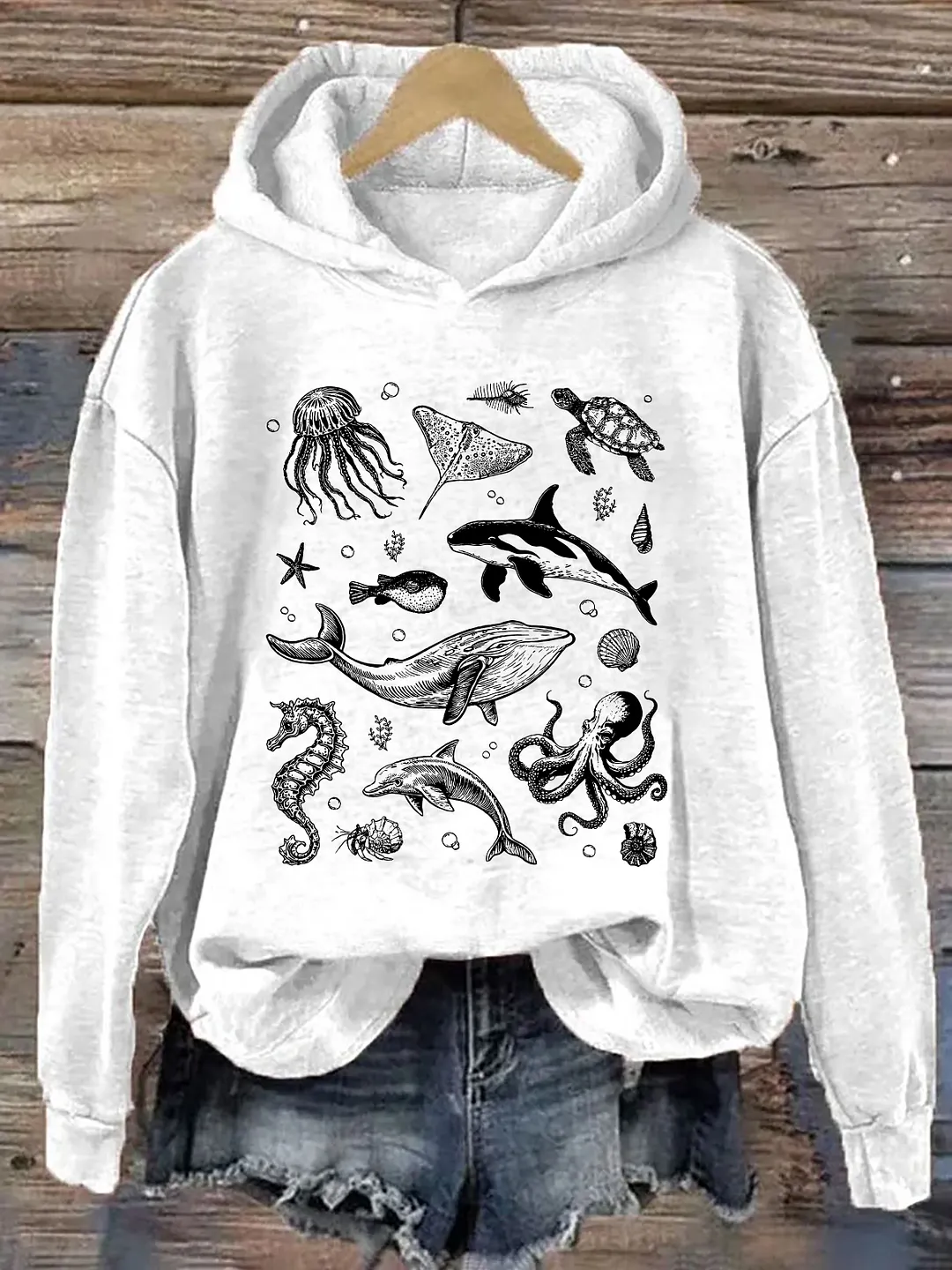 Sea Animals Hoodie