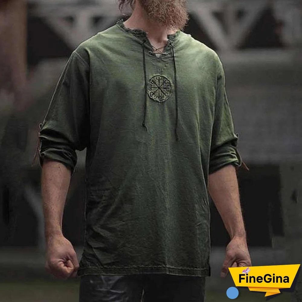 Medieval Pirate Retro Cosplay Embroidered Shirts