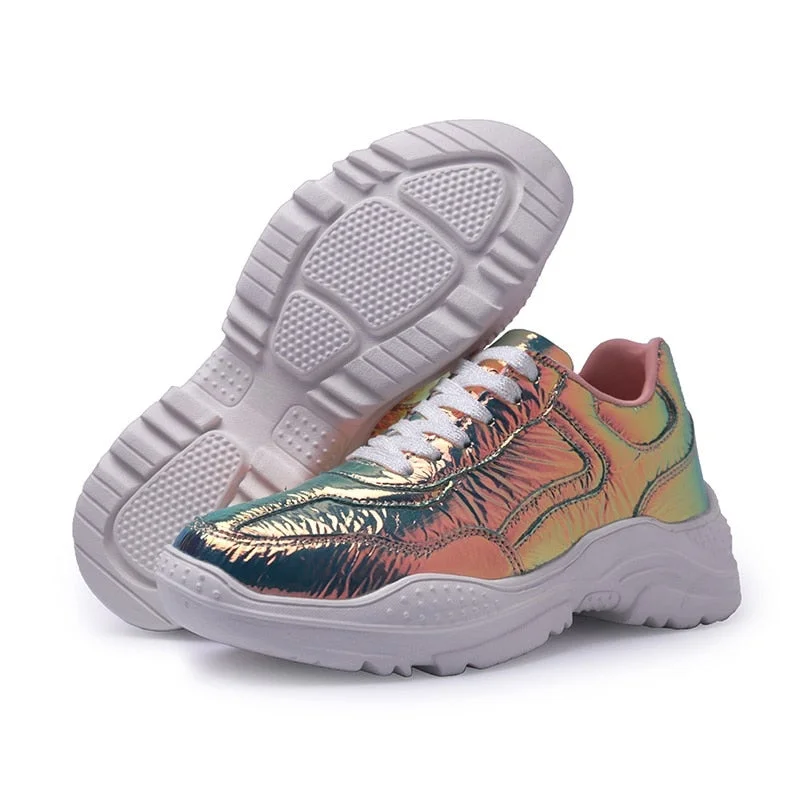 Women Casual Shoes Femme 2020 Spring Autumn Shoes Women Sneakers Flats Fashion Lace-Up platform White Breathable woman Sneakers