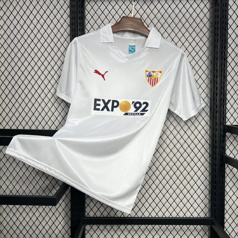 Retro 1987-90 Sevilla FC Soccer Jersey Home