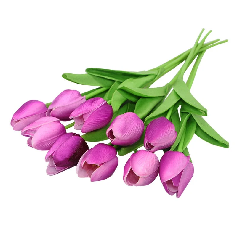 5/10pcs Artificial Tulips Flowers Home Garden Decoration Real Touch Flower Bouquet Birthday Party Wedding Decoration Fake Flower