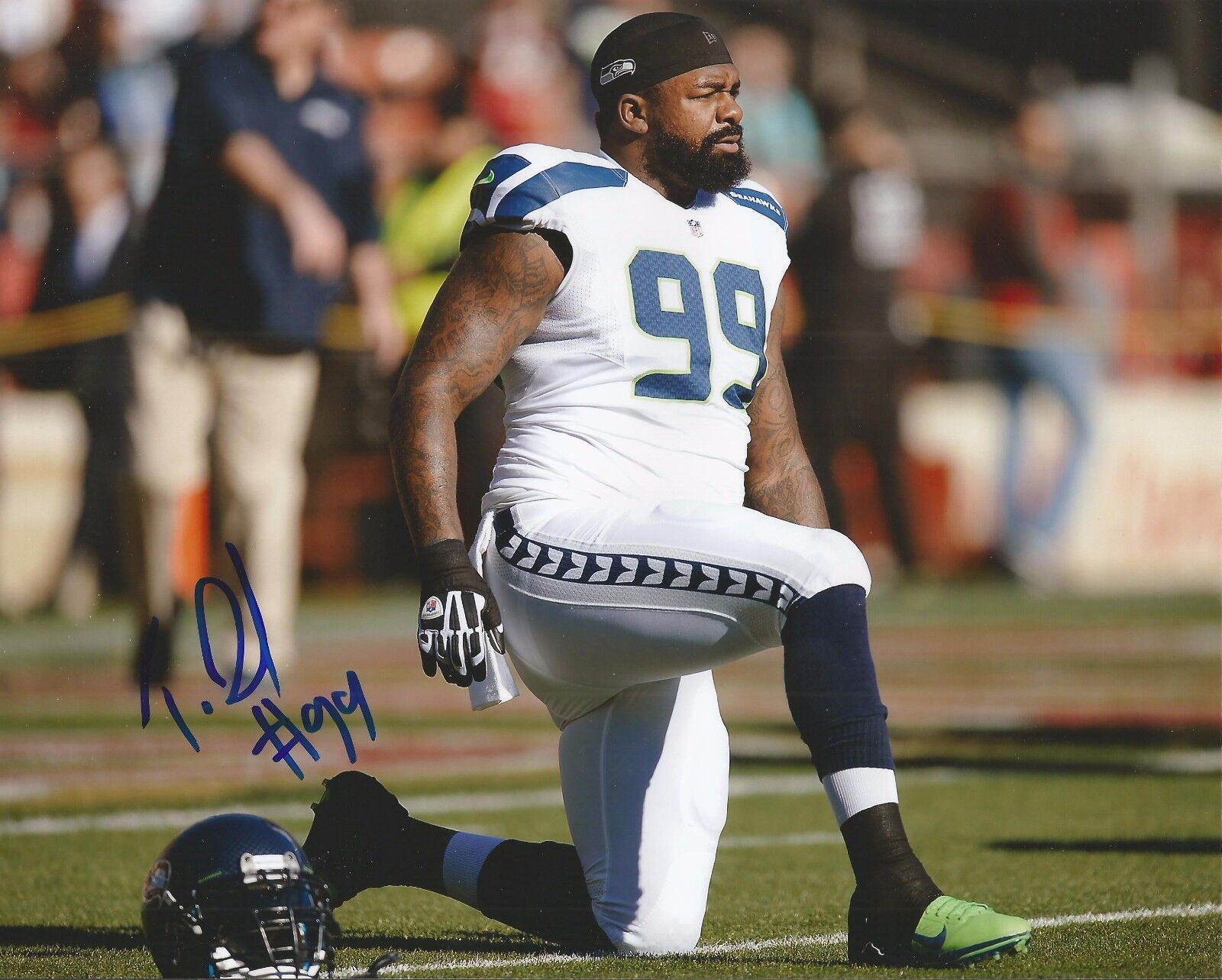 TONY McDANIEL SIGNED SEATTLE SEAHAWKS 8x10 Photo Poster painting #2 SUPER BOWL XLVIII CHAMPION