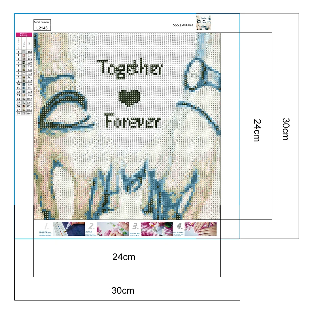 Diamond Painting - Full Round Drill - Lovers Hold Hands(30*30cm)