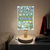 (US Local)DIY Special Shaped Diamond Painting Wooden Stand LED Lamp Night Light Kit Bedside Small Desk Light Home Decoration Lamp