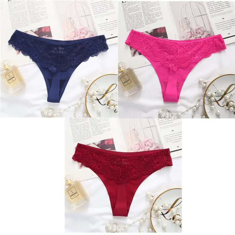 Billionm Ice Silk Thong Women G String Lace Sexy Panties Low Waist Thongs Summer Cool Underwear Transparent Underpants 20