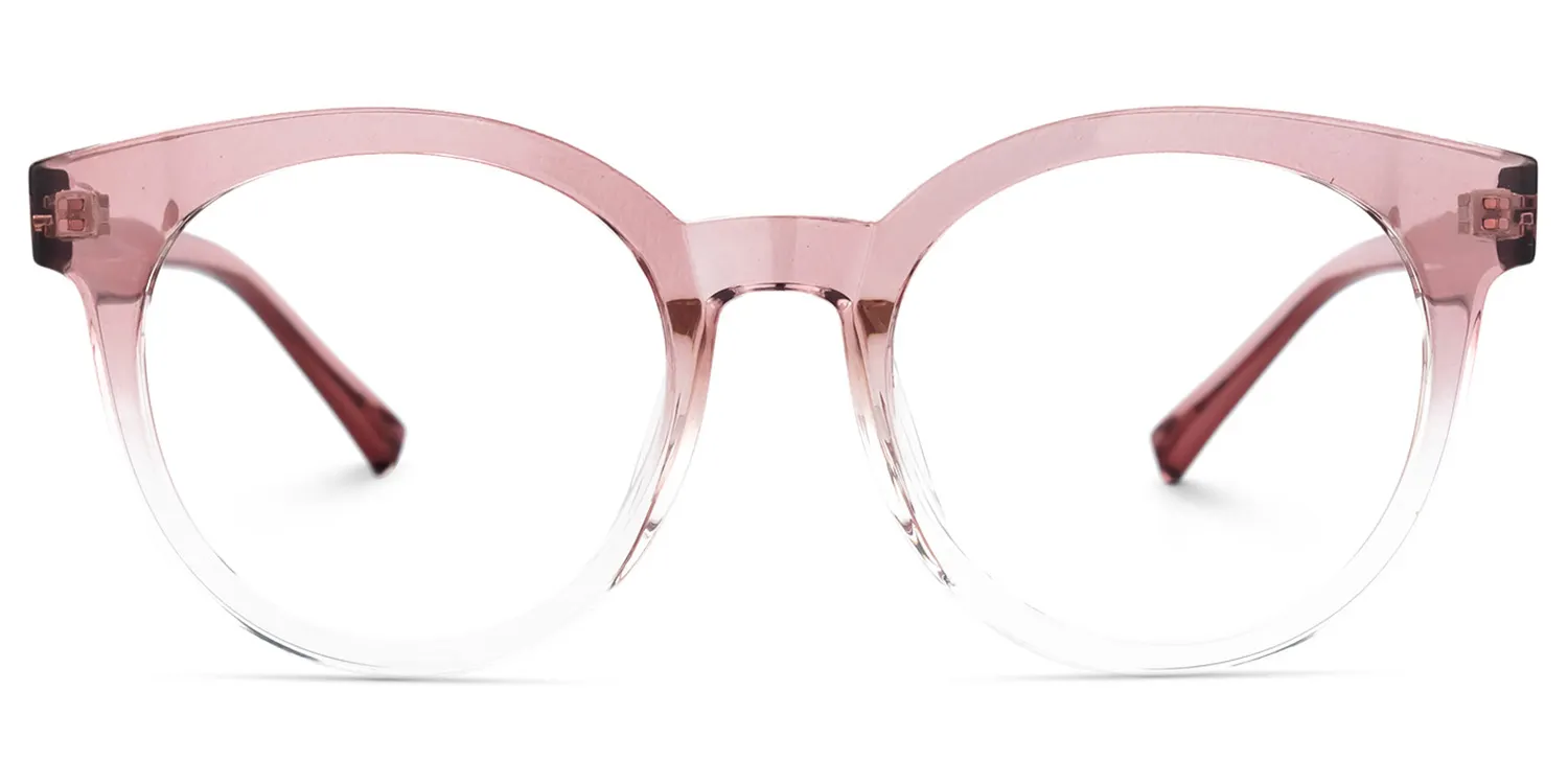 Matthias Rosa Kristall Rund Brille Rosa